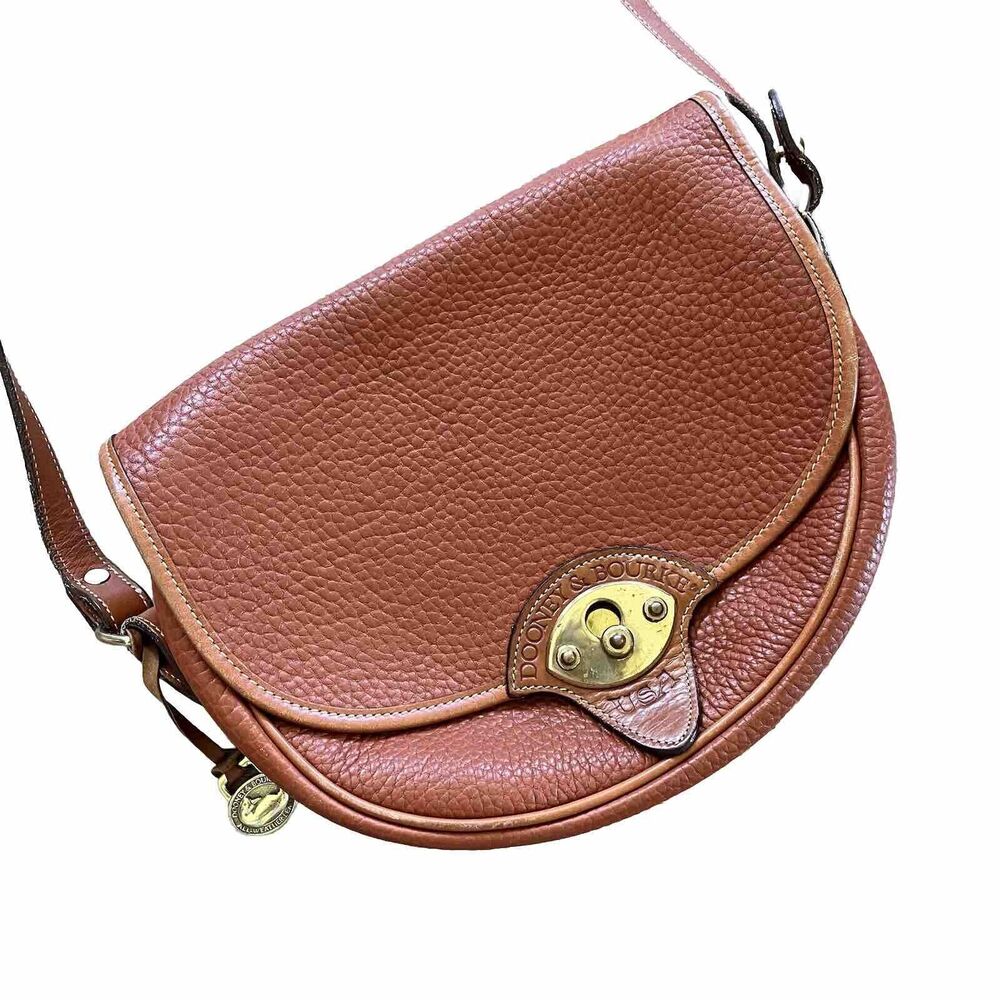 Vintage Dooney & Bourke Women's All Weather Leather Cavalry Trooper Shoulder Bag